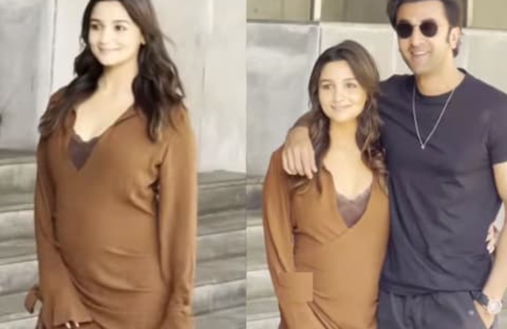 आलिया भट्ट ने रणबीर के साथ खुलकर फ्लॉन्ट किया बेबी बंप, दोनो साथ में लग रहे थे खुबसुरत