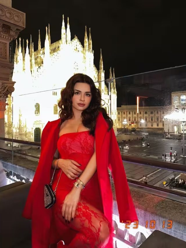 लाल जालीदार ड्रेस में Avneet Kaur ने इटली में मचाया तहलका