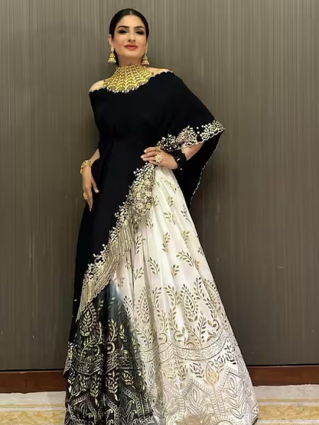 लहंगे में बहुत मॉडर्न दिखी Raveena Tandon