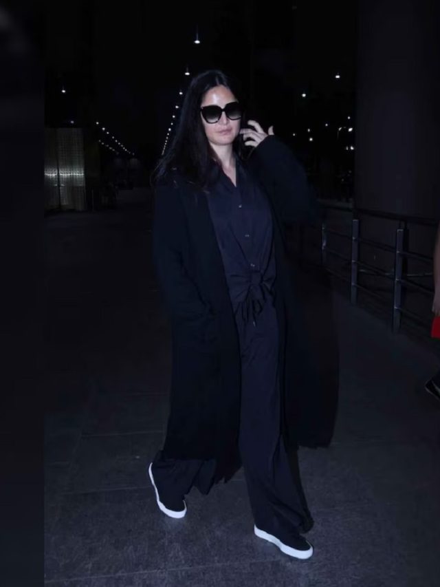 लंदन से लौटी Katrina Kaif का एयरपोर्ट लुक